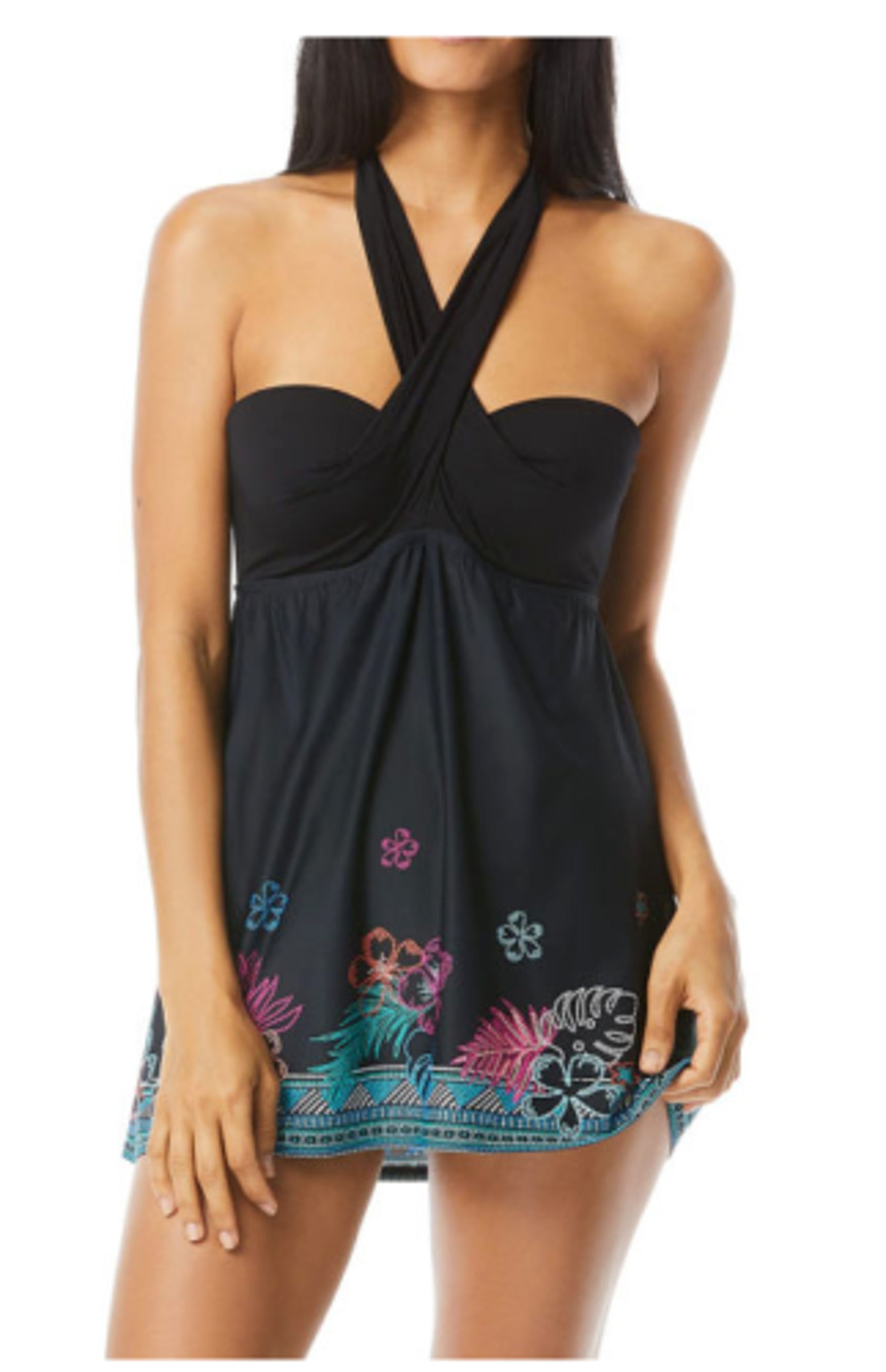 Coco Reef One Piece Swimsuit Women's Size 8/10 Bust 32/34C Underwire 5 Way Dress - Picture 1 of 13